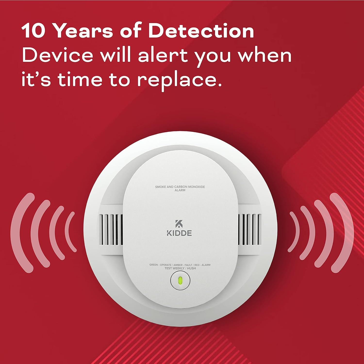 Smoke & Carbon Monoxide Detector, Battery Powered, LED Indicators K835
