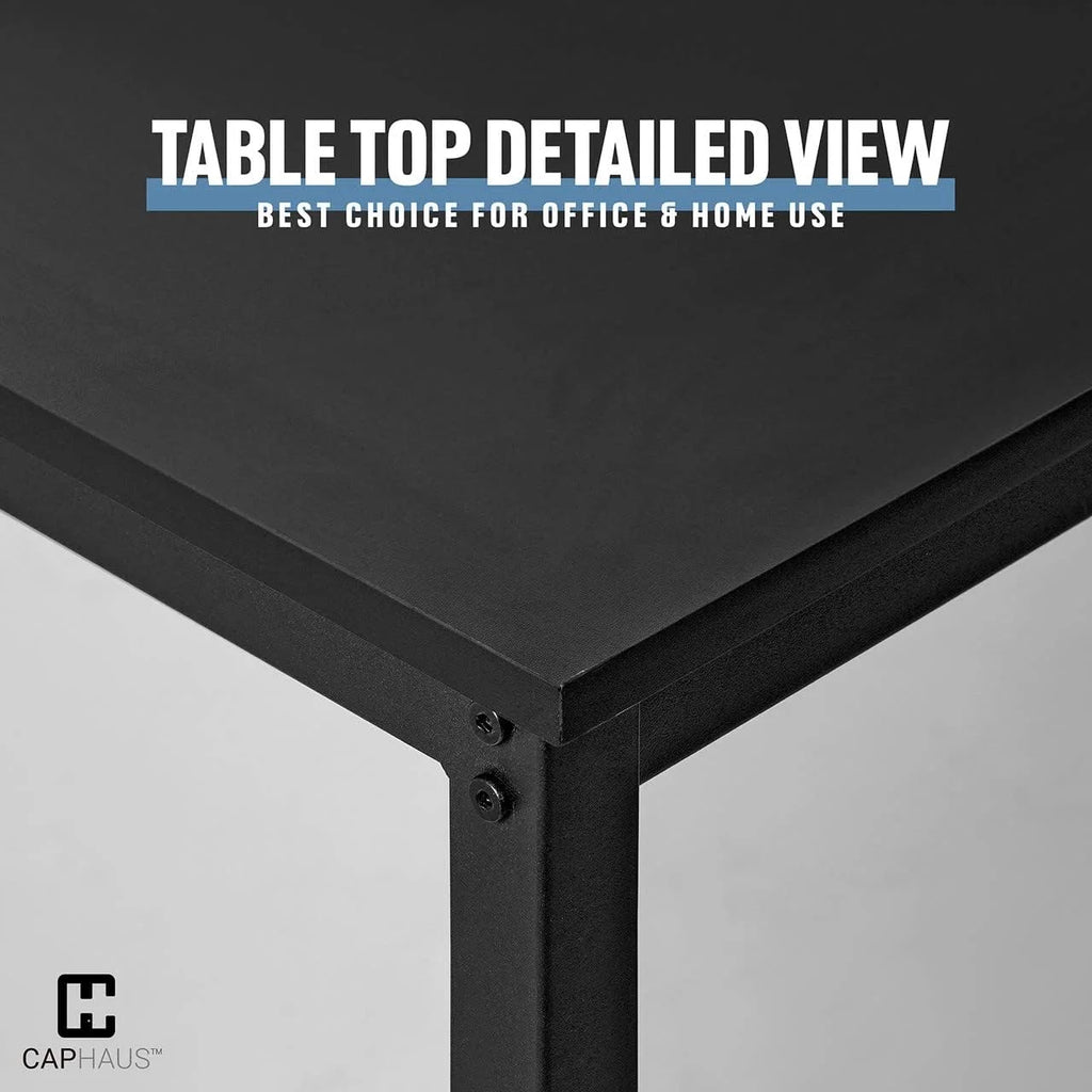 55 Inch Computer Desk for Home Office, Modern Writing Desk, Black Q664840