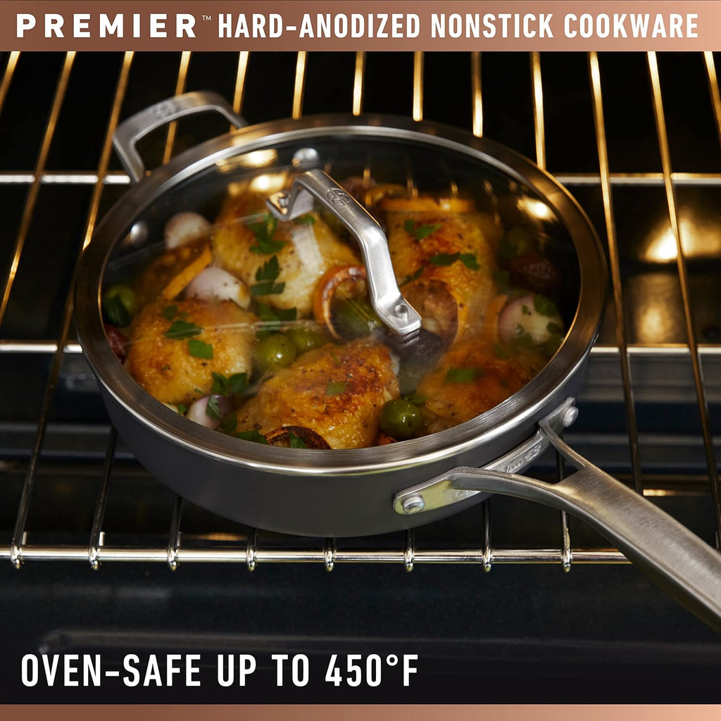 Hard-Anodized Nonstick 12-Inch Frying Pan with Lid M290259