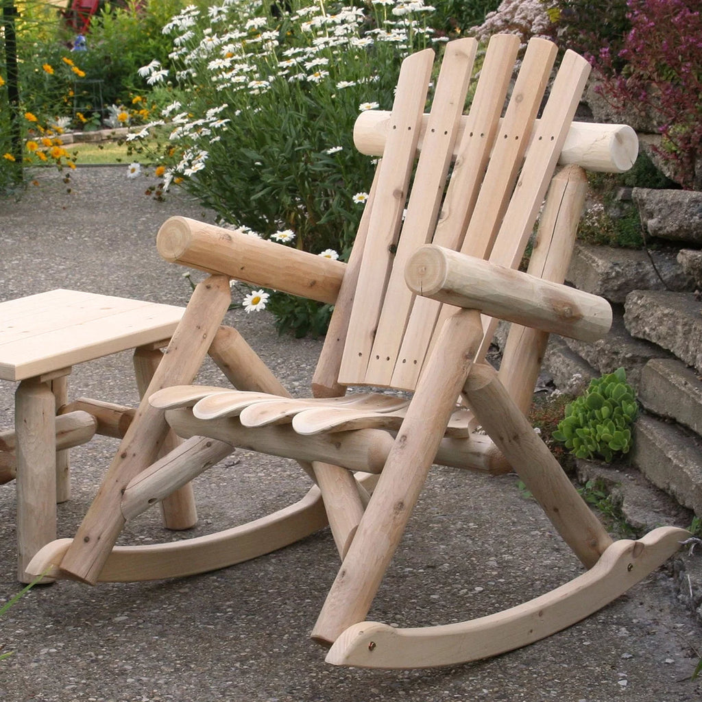 Cedar Log Rocking Chair O528