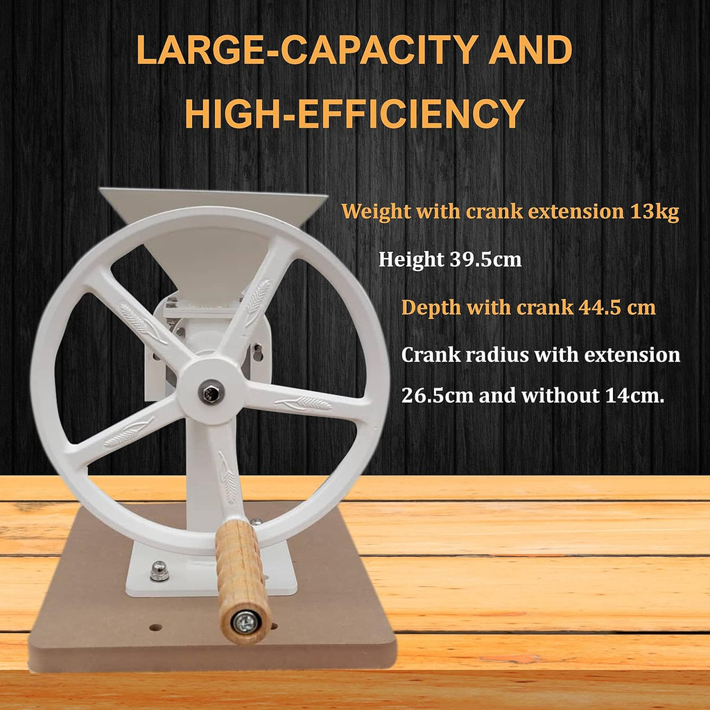 Manual Hand Grain Mill With Steel Disc for Flour, Cereals, and Coffee Beans A637