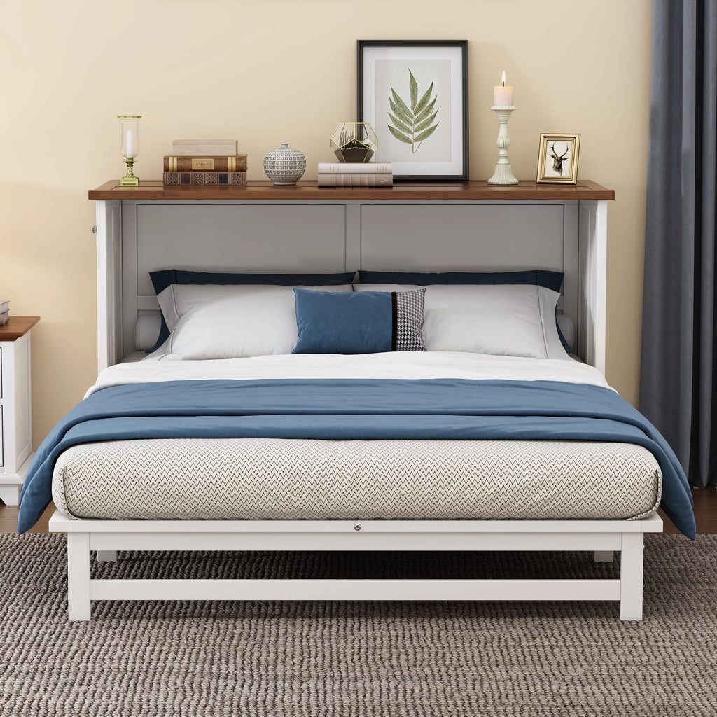 Murphy Bed Queen with Storage Drawer and Charging Station J431562