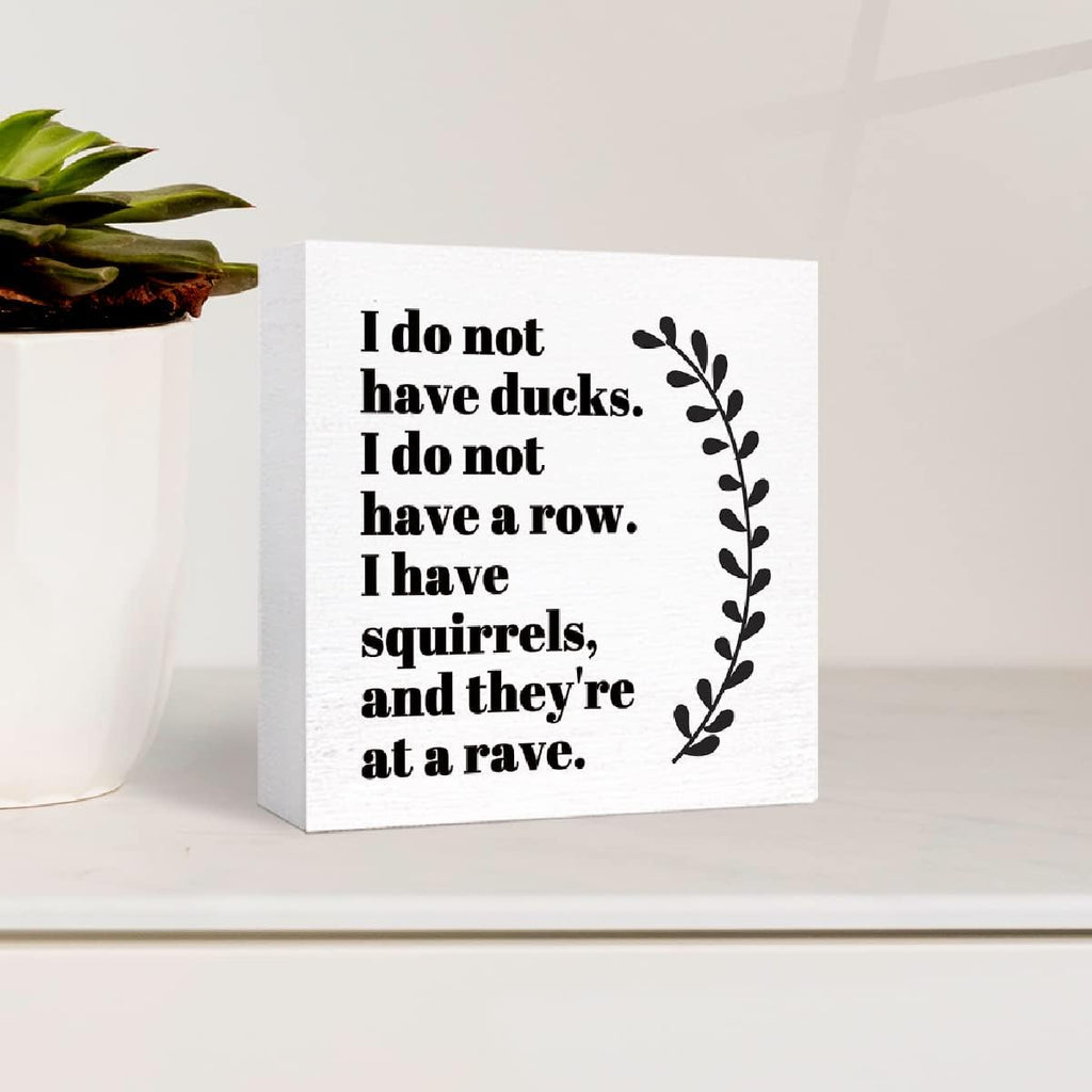 Funny Wooden Block Sign for Office Desk Décor M368