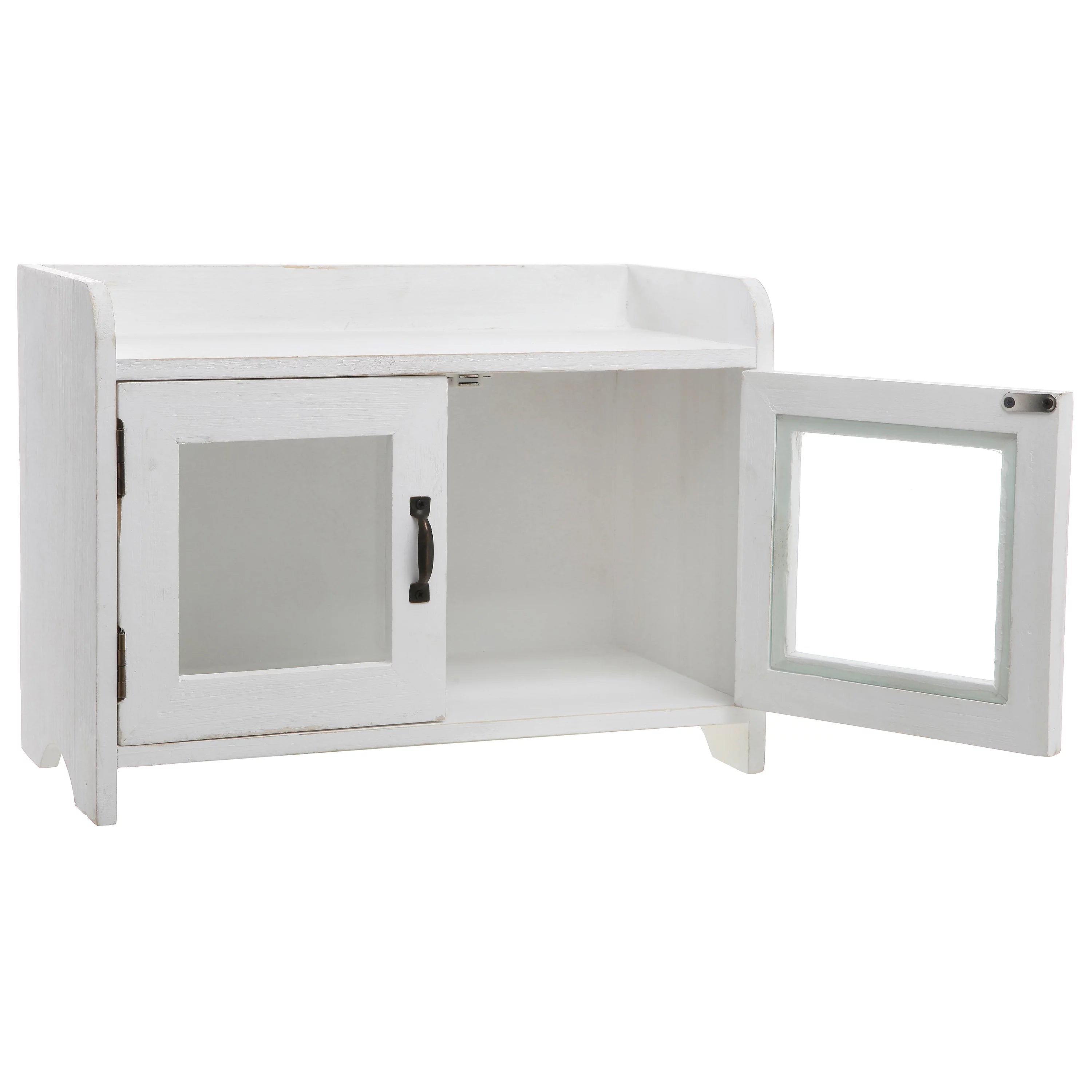 Antique White Wood Countertop Cabinet Organizer E247