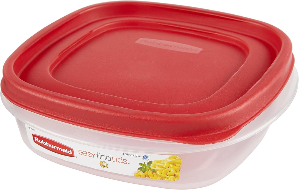 Food Storage Container, 3 Cup, Red V453