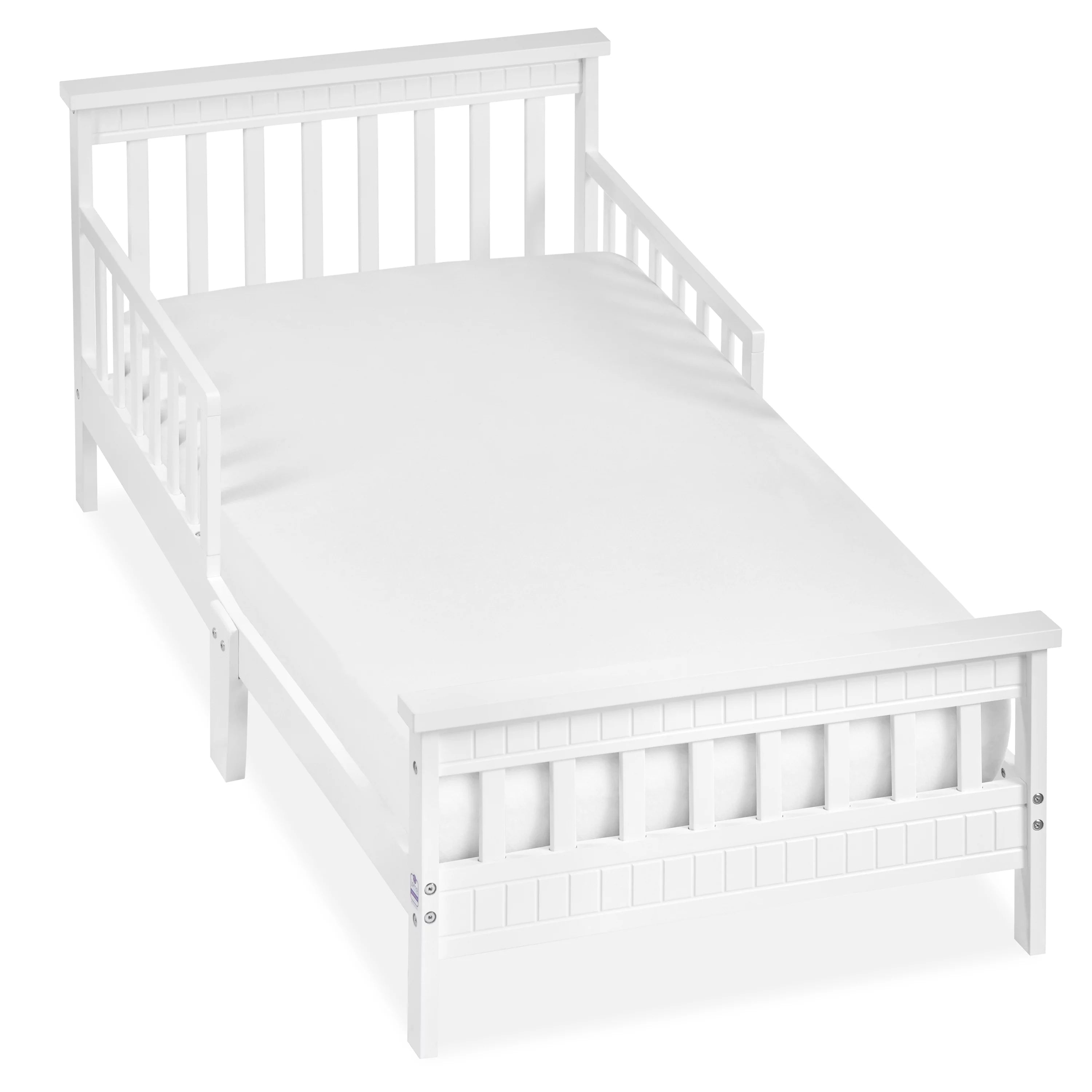 Toddler Bed made with Sustainable Pinewood, White H126