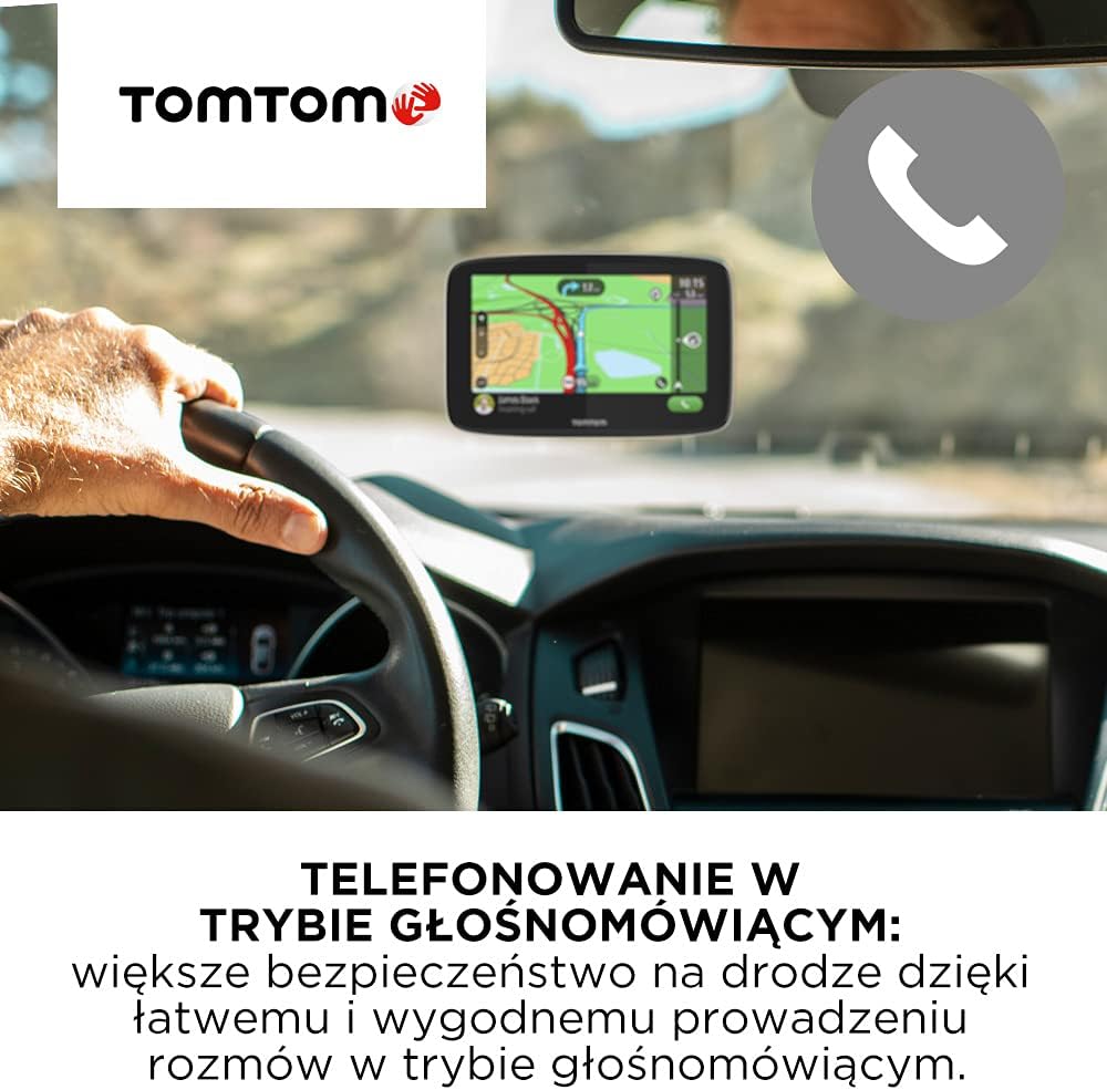 Car Sat Nav 6 Inch with EU Maps, Traffic Alerts, Hands-free Calling D724831