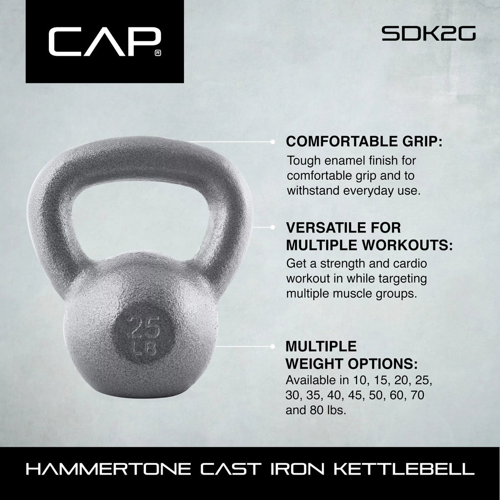 Cast Iron Kettlebell, 35 Pounds Z432303
