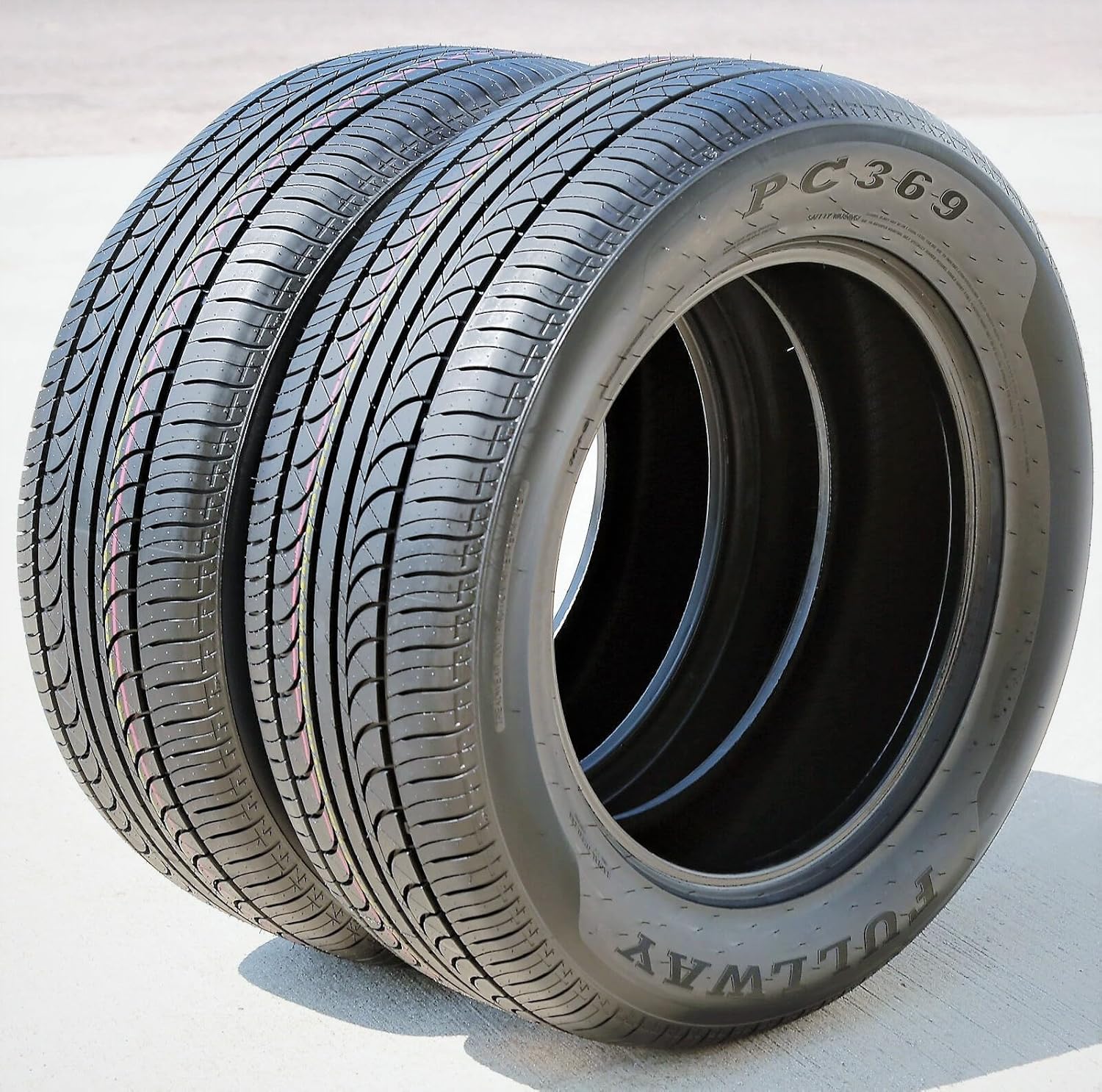 Set of 2 (TWO) Fullway PC369 All-Season Passenger Car Touring Radial Tires-195/70R14 195/70/14 195/70-14 91T Load Range SL 4-Ply BSW Black Side Wall UTQG 380AA