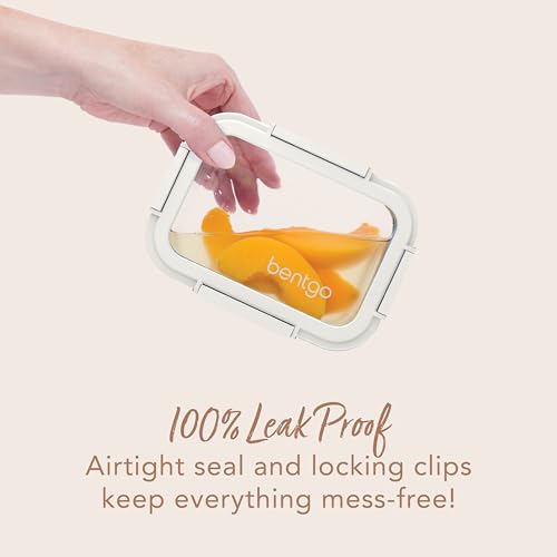 Glass Leak-Proof Food Storage Set - 4-Piece Stackable Meal Prep Containers with Airtight Lids V44457