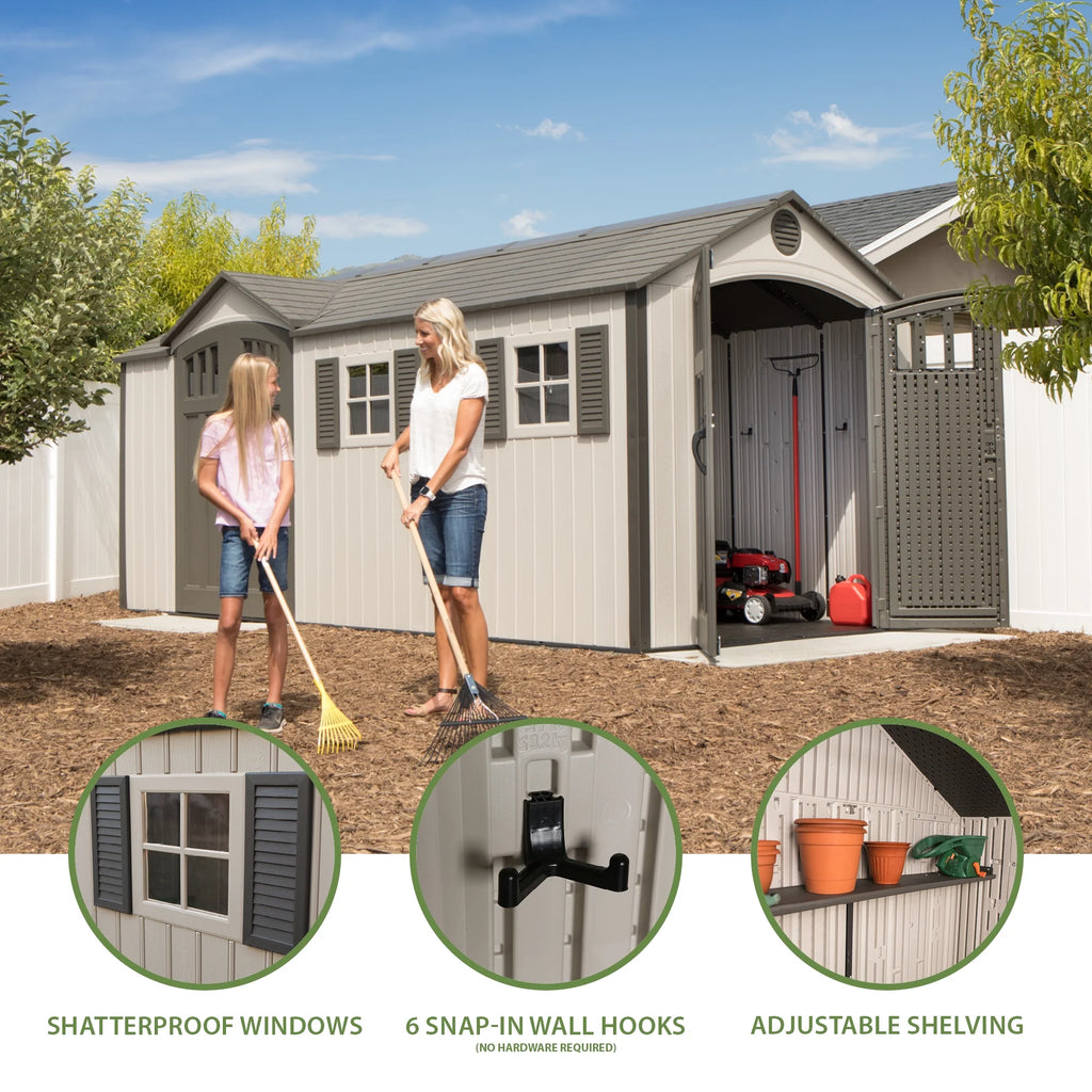 Outdoor Storage Shed 17.5 x 8 ft X879656