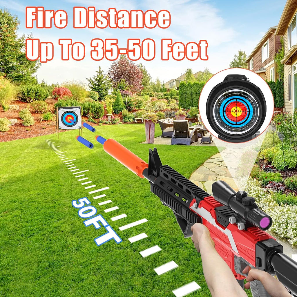 Toy Gun Sniper with Tactical Vest, 2 Clips and 100 Darts I176