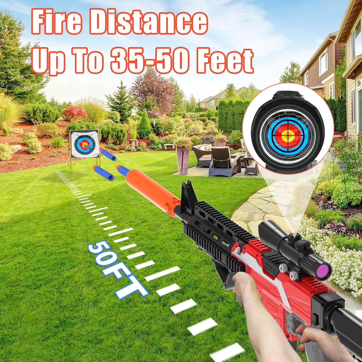 Toy Gun Sniper with Tactical Vest, 2 Clips and 100 Darts I176