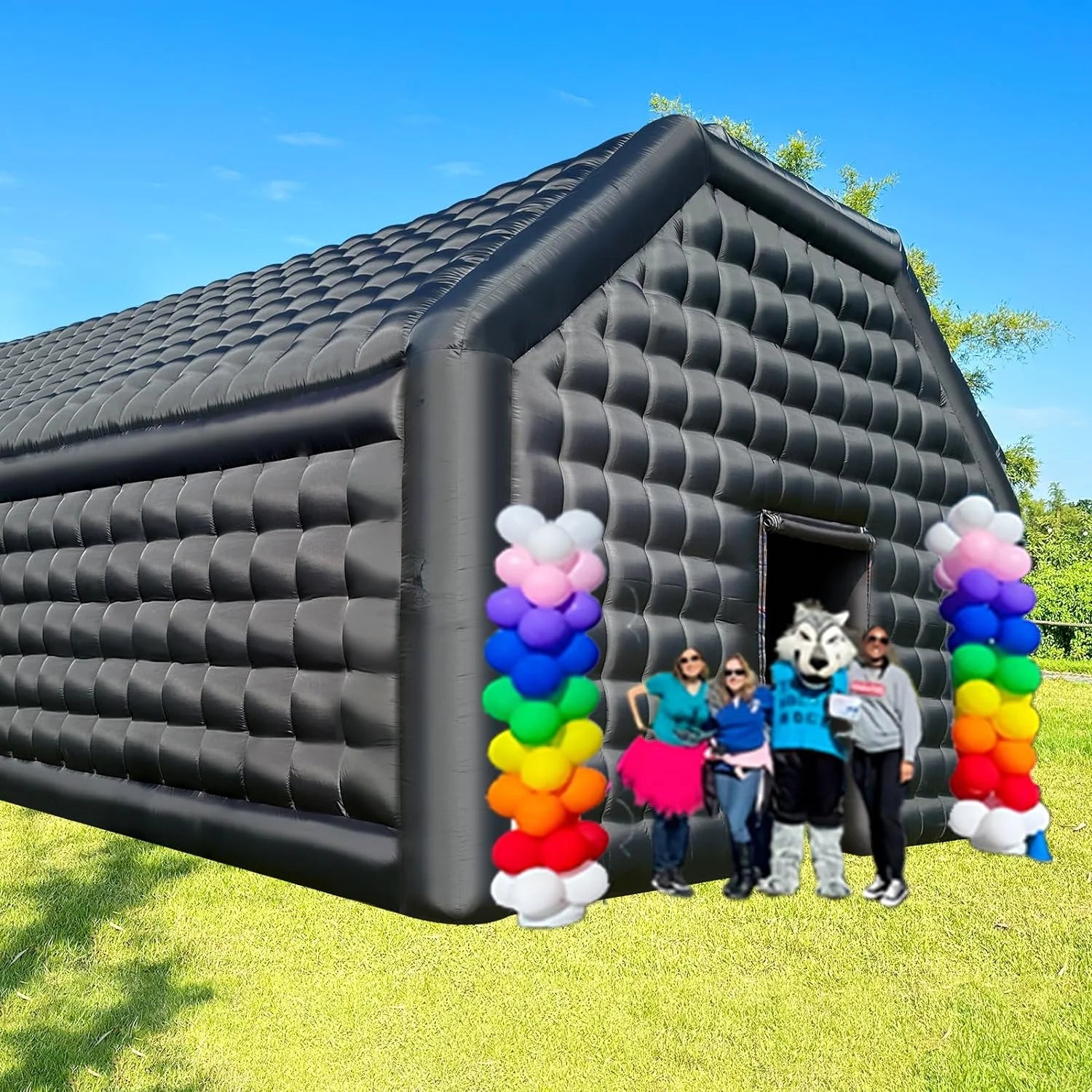 Large Black Inflatable Party Tent 30x20x13Ft Disco Cube Gazebo B450