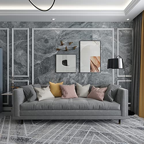 Marble Peel and Stick Contact Paper for Countertop, Matte Grey O968416
