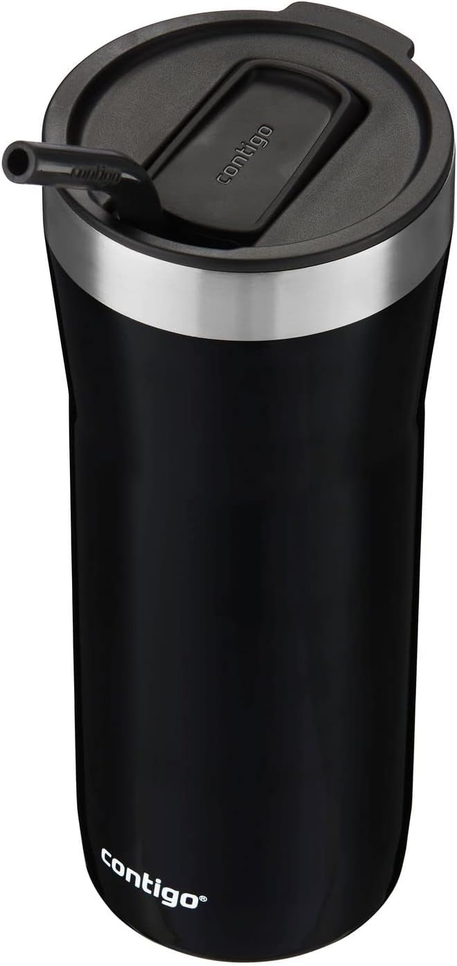 Insulated Travel Mug Set - 14 oz Stainless Steel Tumbler with Handle and 16 oz Travel Mug W745636