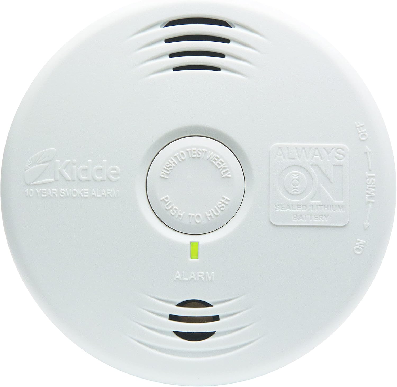 Smoke Detector, 10-Year Battery, Photoelectric Sensor D54345