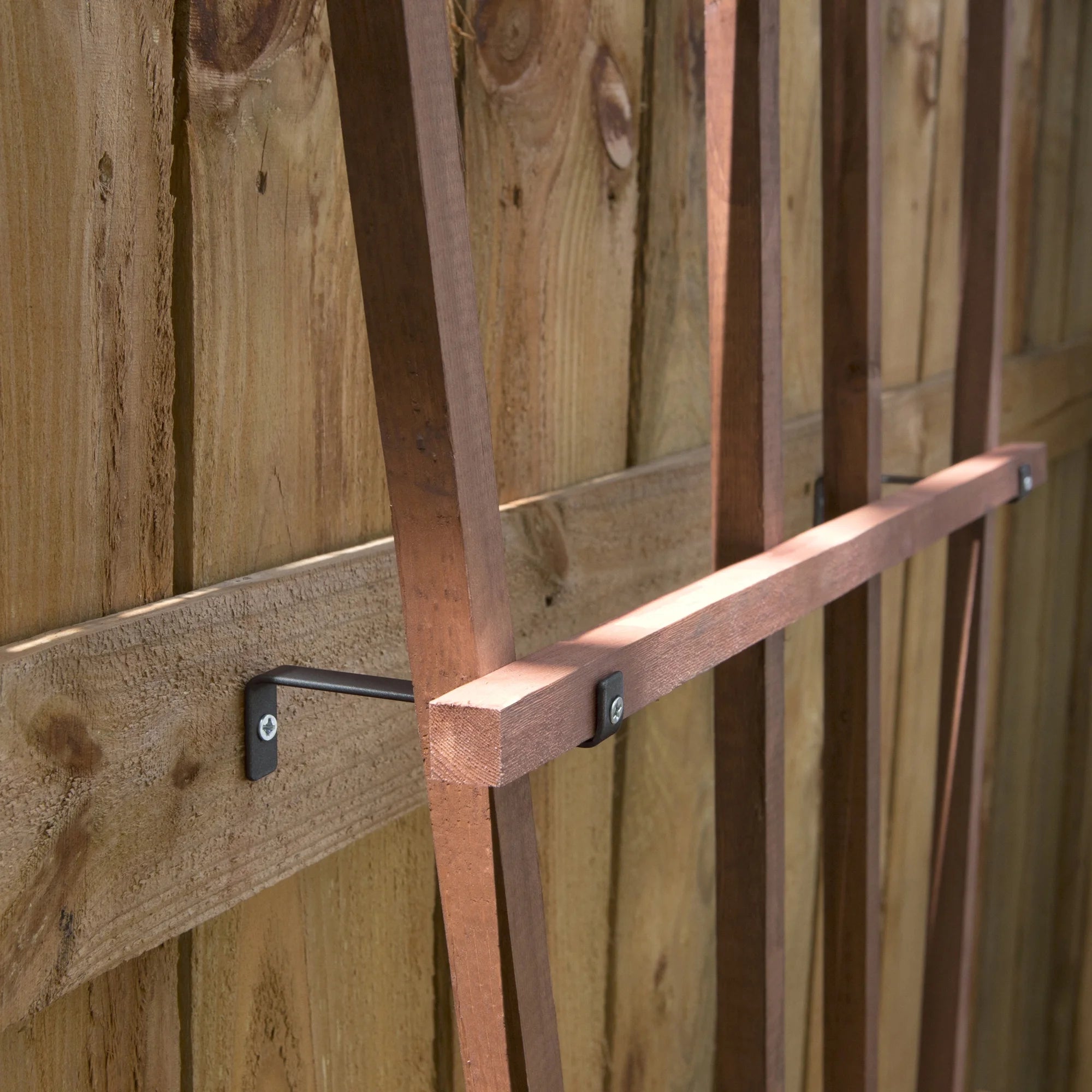Diamond Lattice Trellis 72 in. Walnut-Tone G214494