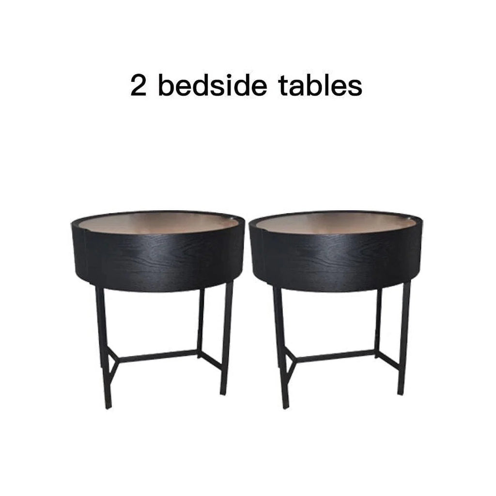 Nordic CAMA Modern Simple King Size Bed Frame Queen Bed Black Leather Wooden Double Bedroom Furniture Set Мебель Дл&