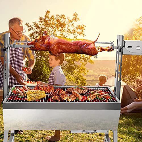 Stainless Steel Rotisserie Grill for Outdoor BBQ Camping Y392609