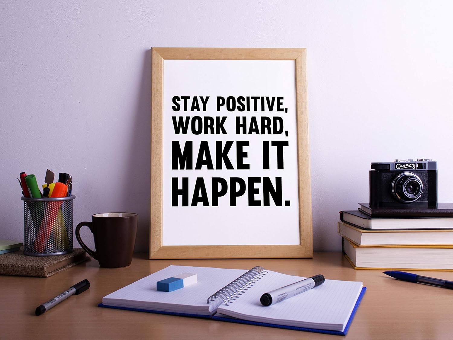 Inspirational Quote Poster Print, Motivational Office Wall Decor Unframed W6040