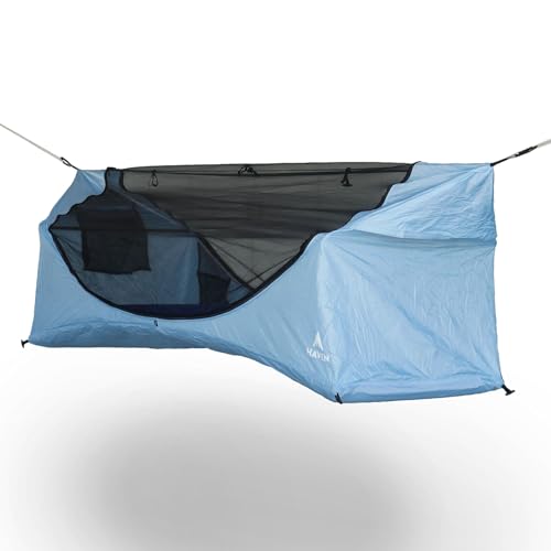 Lay Flat Hammock Tent with Mosquito Net, Insulated Pad and Rainfly D732