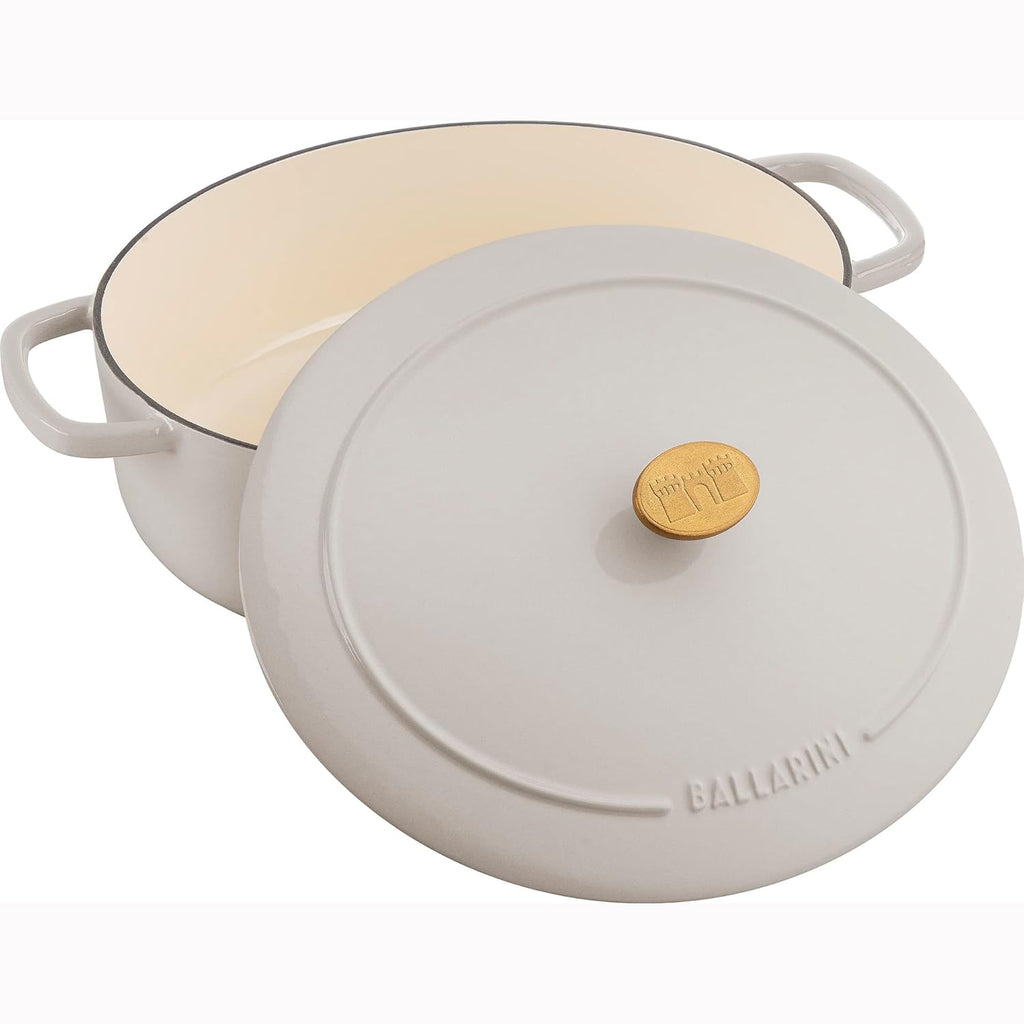 Cast Iron Oval Dutch Oven, 5-qt, Crema White C8753