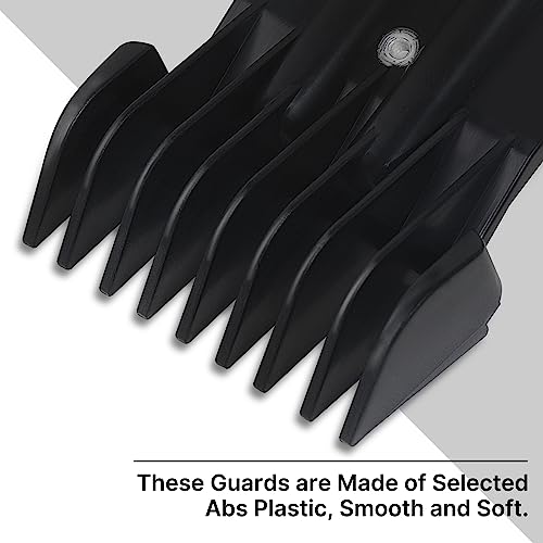 Clipper Guards for Hair Trimmers, 4 Pack, Snap-On Blade Combs with Brush E868936