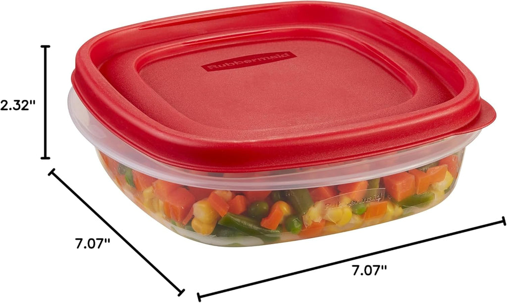 Food Storage Container, 3 Cup, Red V453