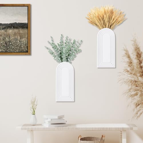 Modern Wall Wood Vase Set for Entryway and Bathroom Decor D749947