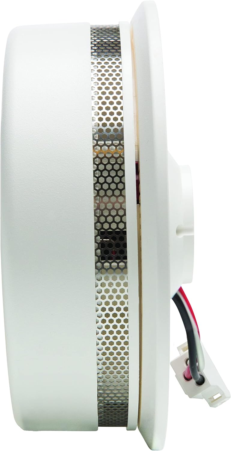 Wireless Hardwired Smoke Detector with 10-Year Battery Backup and Voice Alerts O1609