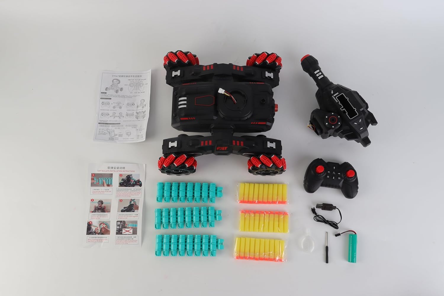 RC Battle Tank with Foam Dart Launcher for Kids I12962