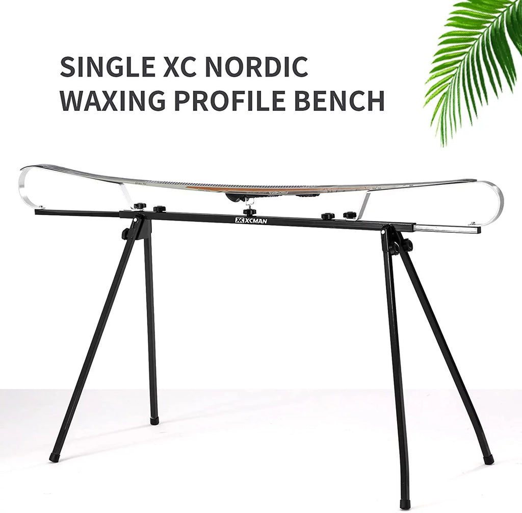 Cross Country Nordic Ski Waxing Bench Table with Foldable Legs, Adjustable Length V23818