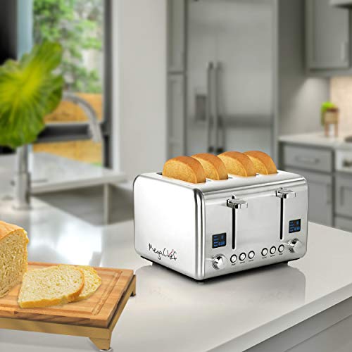 4 Slice Toaster Stainless Steel Red E510709