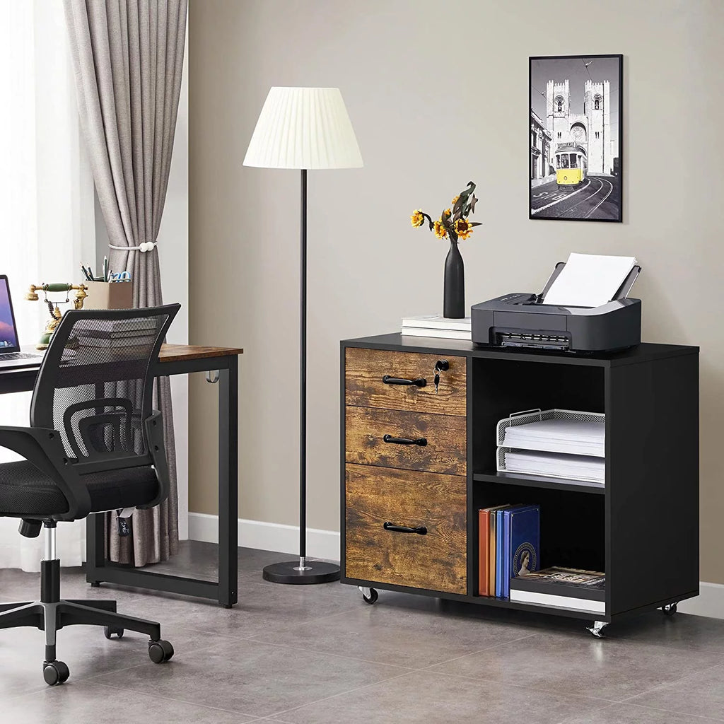 3 Drawer Lateral File Cabinet with Lock for Letter A4 Q625797