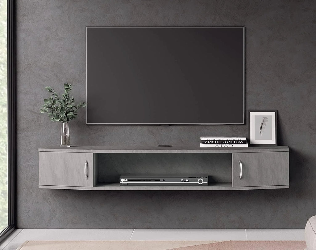 Floating TV Stand with Cabinet, Wall Mounted TV Shelf, 70'' C179431