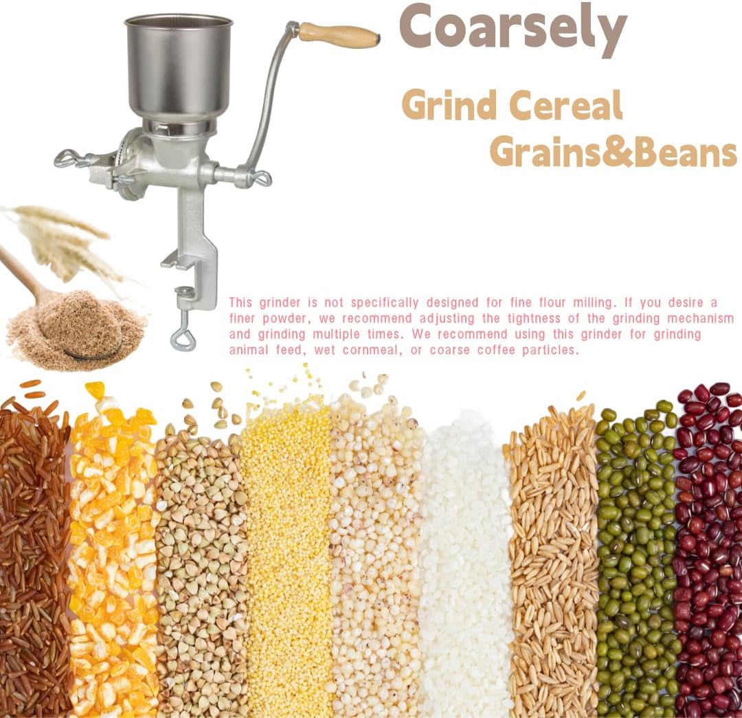 Cast Iron Manual Grain Mill for Wheat, Corn and Coffee S493314