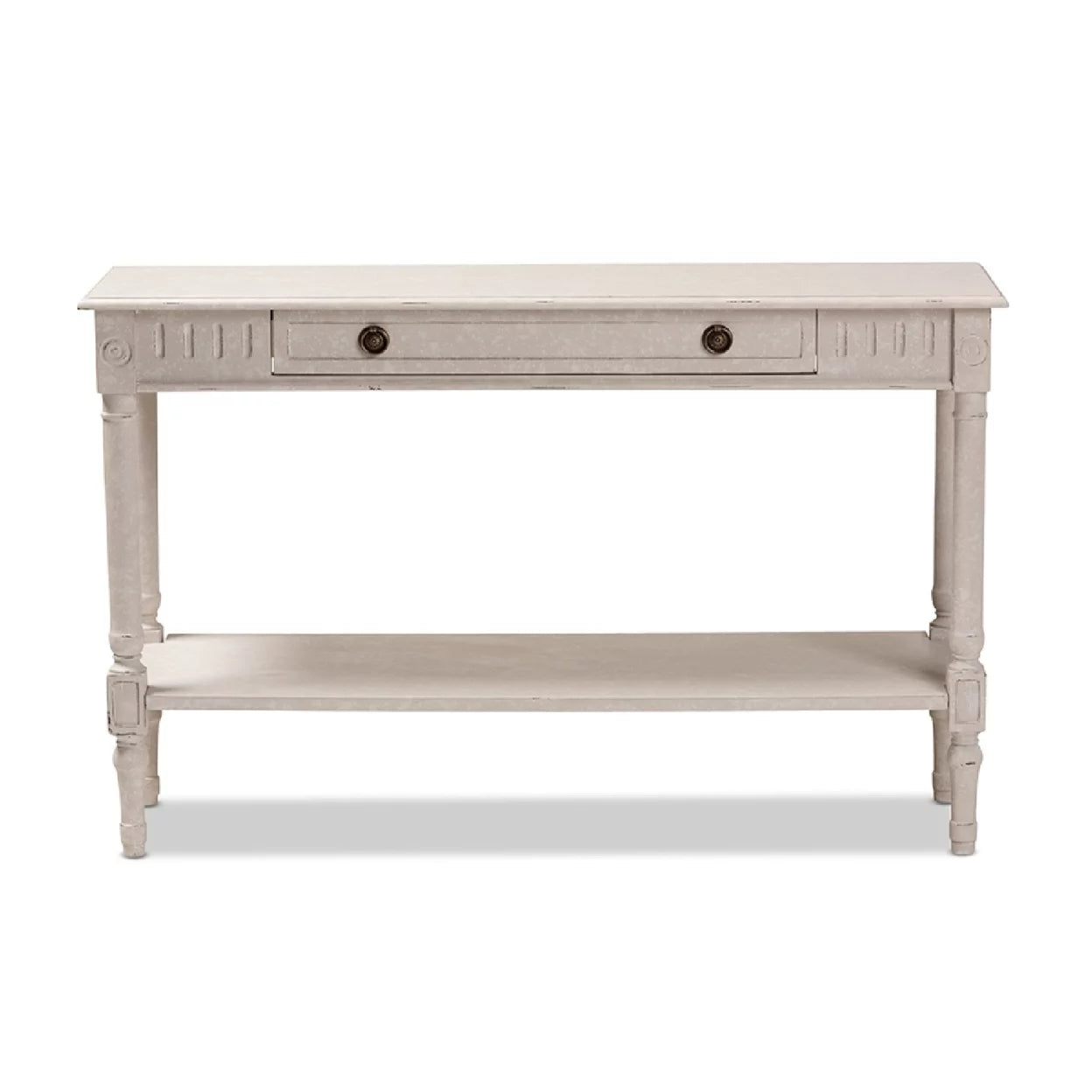Whitewashed 1-Drawer Console Table J9002