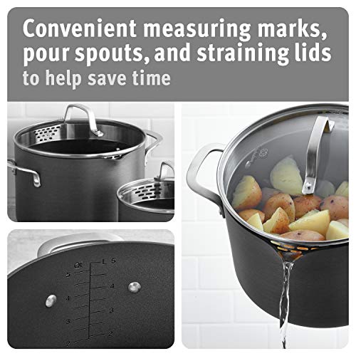 Nonstick Hard-Anodized 14-Piece Cookware Set D391789