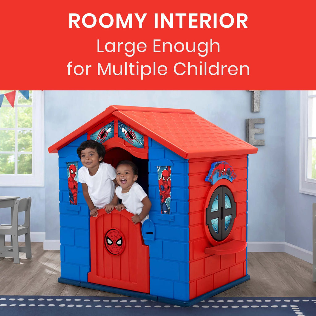 Spider-Man Plastic Indoor/Outdoor Playhouse with Easy Assembly, Blue/Red C5668