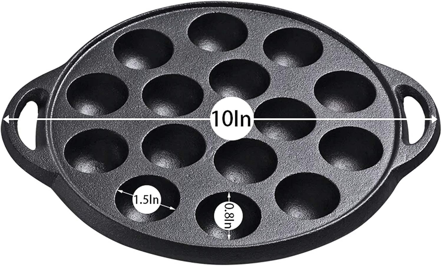 Non-Stick Cast Iron Aebleskiver Pancake Ball Pan K177