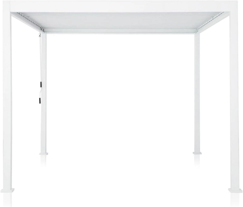 Louvered Pergola 10' x 10' Outdoor Aluminum Gazebo with Adjustable Roof E825130