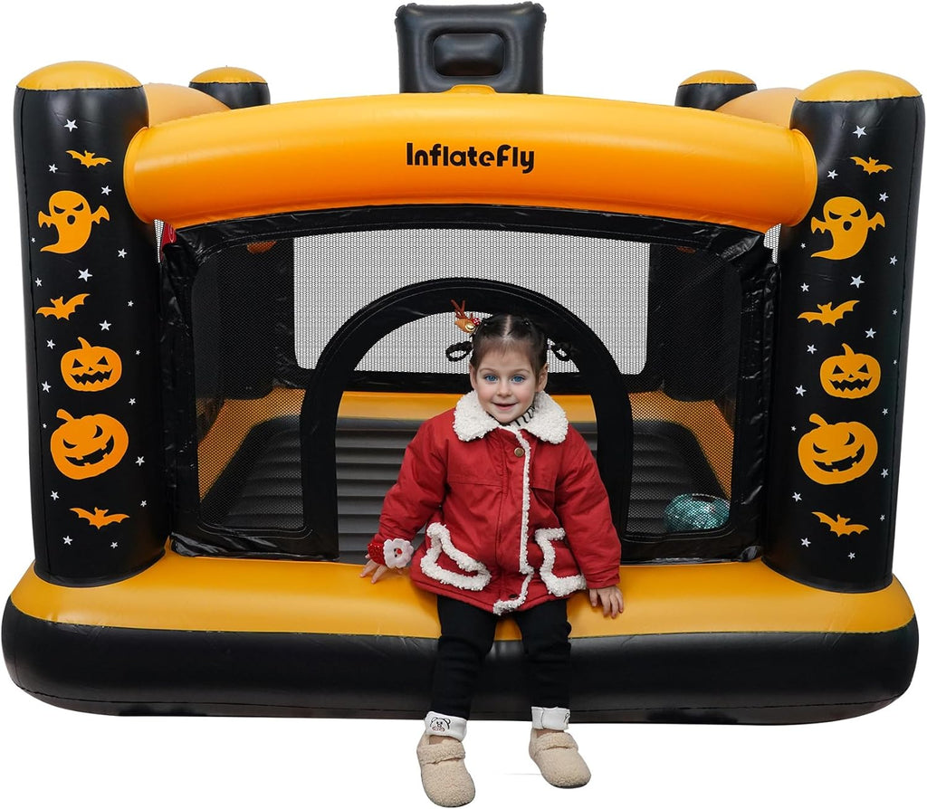 Bounce House Inflatable Castle Toddler Bouncy House for Kids with Ball Pit, Throw The Hoops, Shoot Basketball for Indoor or Outdoor