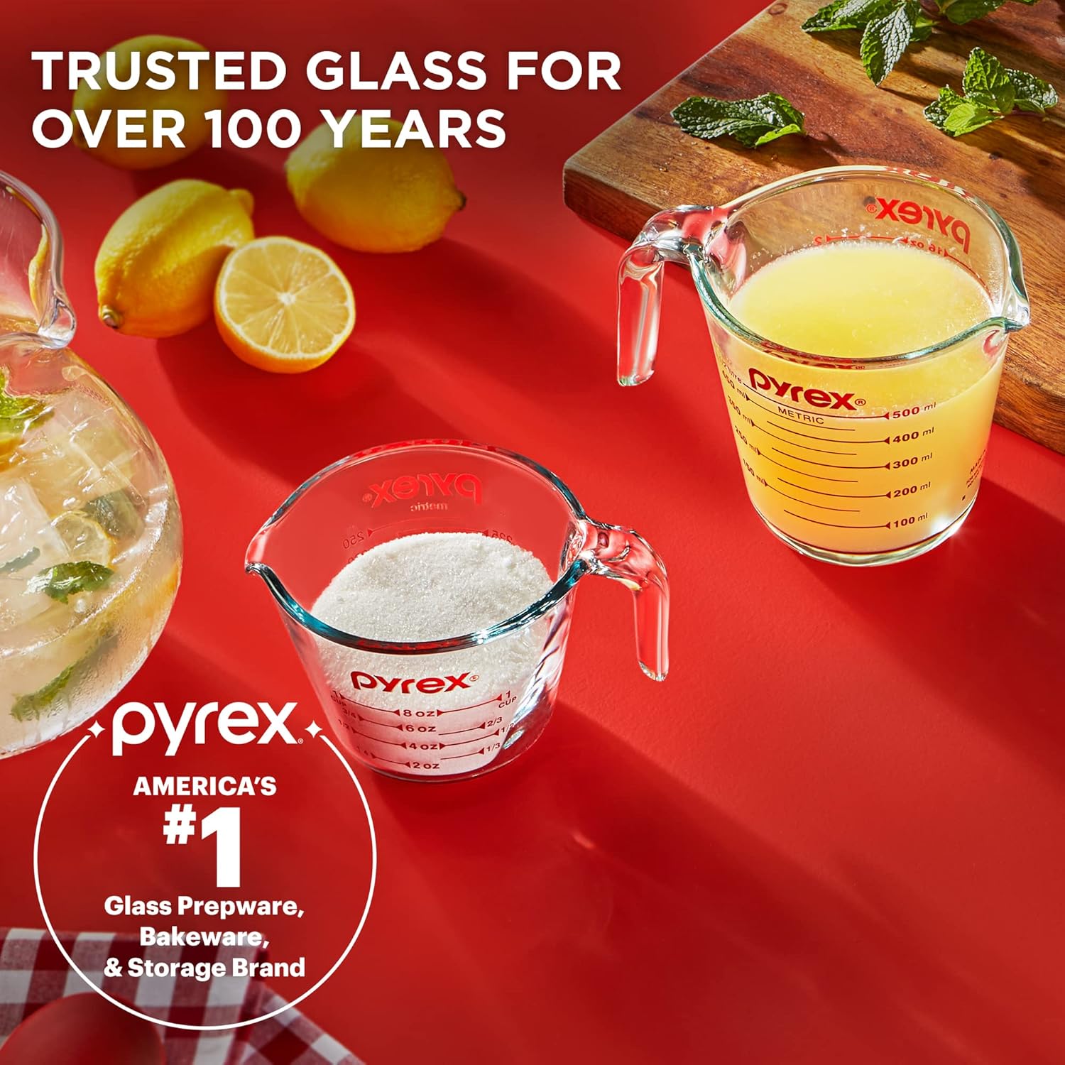 Glass Measuring Cup Set, 1-Cup and 2-Cup, Oven and Microwave Safe K466457