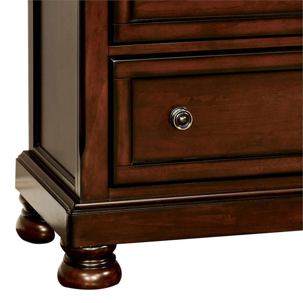 2-Drawer Wood Media Chest in Dark Cherry G80244