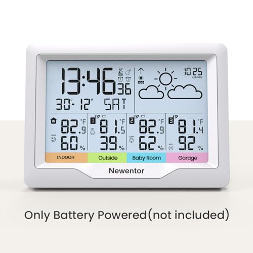 Wireless Indoor Outdoor Weather Station with Multiple Sensors, Digital Thermometer and Humidity Monitor U822633