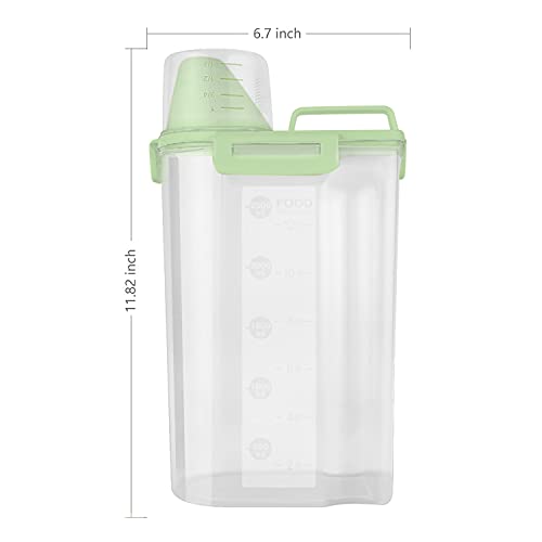 Airtight Dry Food Storage Container with Pourable Spout and Measuring Cup U446159