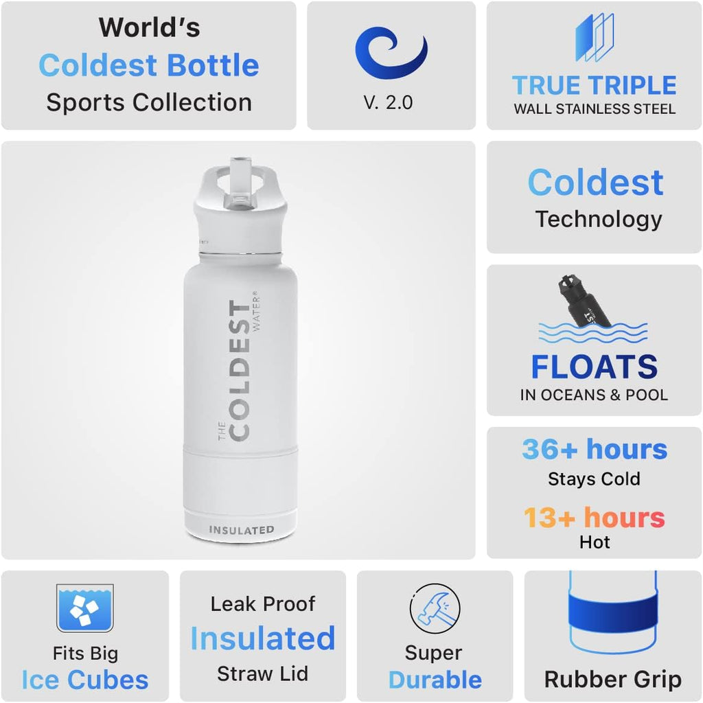 Insulated Stainless Steel Sports Water Bottle with Straw Lid G768