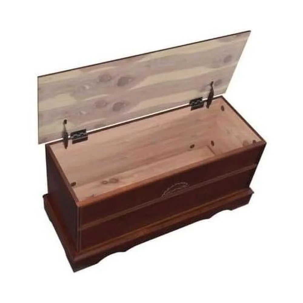 Wood Storage Blanket Chest Trunk, Warm Brown U323819