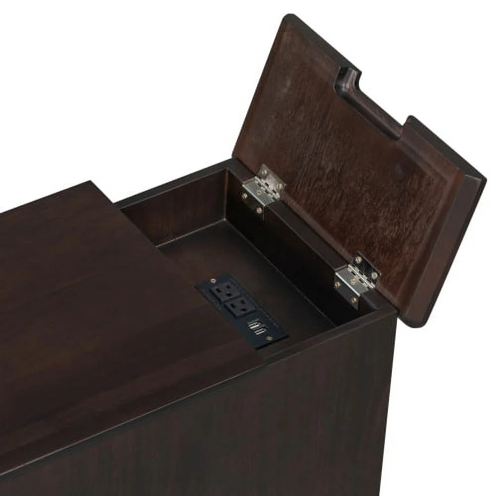 Vintage End Table with USB Ports and Drawer A90728